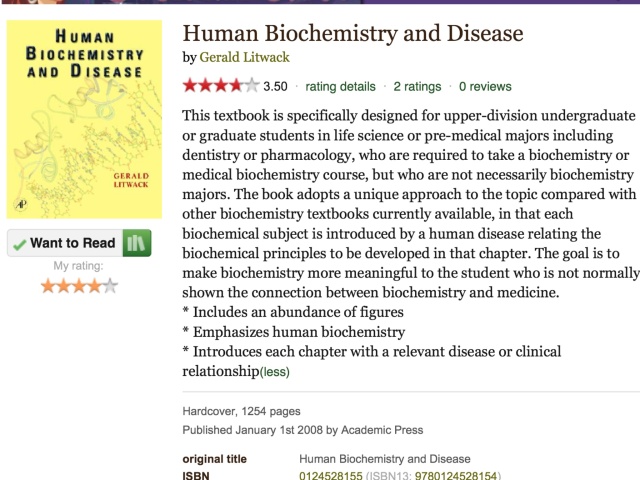 Wisdom Web Book: Human Biochemistry and Disease